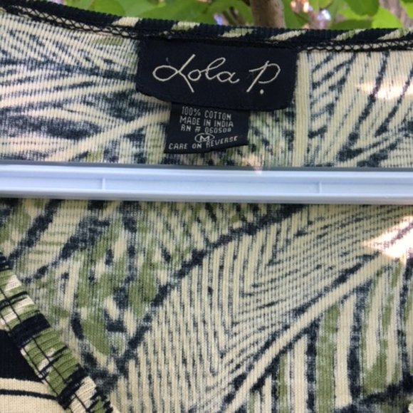 Tropical, NWOT, leaf sweater with beads M - Picture 5 of 7